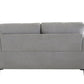 61" Light Gray And Black Linen Loveseat