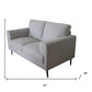 61" Light Gray And Black Linen Loveseat