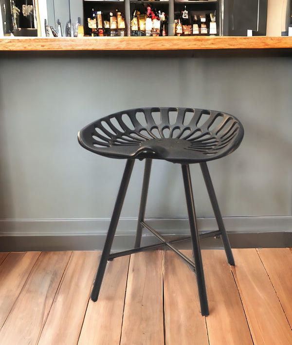 18 Black Iron Backless Bar Chair