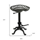 23" Black Iron Backless Adjustable Height Bar Chair