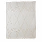 Ivory Woven Cotton Geometric Throw