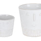 White Set of Two Porcelain 4.4329 ounce Round Pot Planter