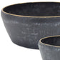 Set of Two 11" Black Metal Round Pot Planter