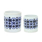 Set of Two 6" White Ceramic Round Pot Planter