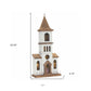 25" Brown and White Church Figurine