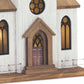 25" Brown and White Church Figurine