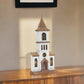 25" Brown and White Church Figurine