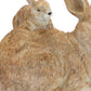 7" Brown and White Polyresin Rabbit Figurine