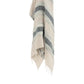 50" X 60" Gray Cotton Woven Striped Throw Blanket with Fringe