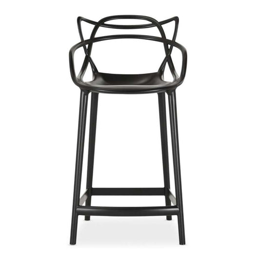 31" Black Heavy Duty Plastic Bar Height Bar Chair