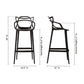 31" Black Heavy Duty Plastic Bar Height Bar Chair