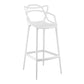 31" White Heavy Duty Plastic Bar Height Bar Chair