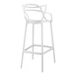 31" White Heavy Duty Plastic Bar Height Bar Chair