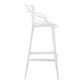 31" White Heavy Duty Plastic Bar Height Bar Chair