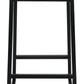 " Gray And Black Backless Bar Height Bar Chair