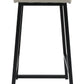 " Gray And Black Backless Bar Height Bar Chair