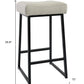 " Gray And Black Backless Bar Height Bar Chair