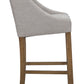 " Taupe Solid Wood Low Back Counter Height Bar Chair