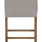 " Taupe Solid Wood Low Back Counter Height Bar Chair