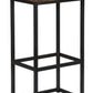 " Brown And Black Metal Backless Bar Height Bar Chair