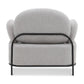 34" Gray And Black Fabric Cushioned Arm Chair