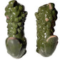 Set of Two Green Ceramic Dog Sculptures