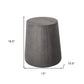 18" Ebony Solid Wood Round End Table