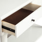 42" White Solid and Manufactured Wood Floor Shelf Console Table With Storage With Storage