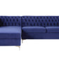 Blue Velvet L Shaped Seating Component