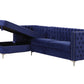 Blue Velvet L Shaped Seating Component