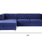 Blue Velvet L Shaped Seating Component