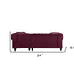 Red Velvet L Shaped Sofa and Chaise Sectional And Toss Pillows