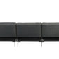 Dark Gray Polyester Modular L Shaped Two Piece Sofa and Chaise Sectional And Toss Pillows