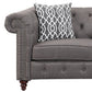 Brown Linen L Shaped Sofa and Chaise Sectional And Toss Pillows