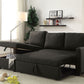 Charcoal Linen Sleeper L Shaped Two Piece Sofa and Chaise