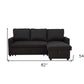 Charcoal Linen Sleeper L Shaped Two Piece Sofa and Chaise