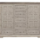 64" White Solid Wood Seven Drawer Gentlemans Chest