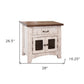 27" White One Drawer Nightstand