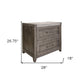 27" Gray Two Drawer Nightstand