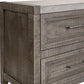 27" Gray Two Drawer Nightstand