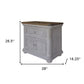 27" Gray One Drawer Nightstand