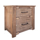 27" Brown Two Drawer Nightstand