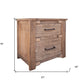 27" Brown Two Drawer Nightstand