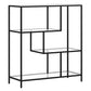 40" Black Metal And Glass Four Tier Etagere Bookcase