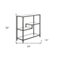 36" Black Metal And Glass Four Tier Etagere Bookcase