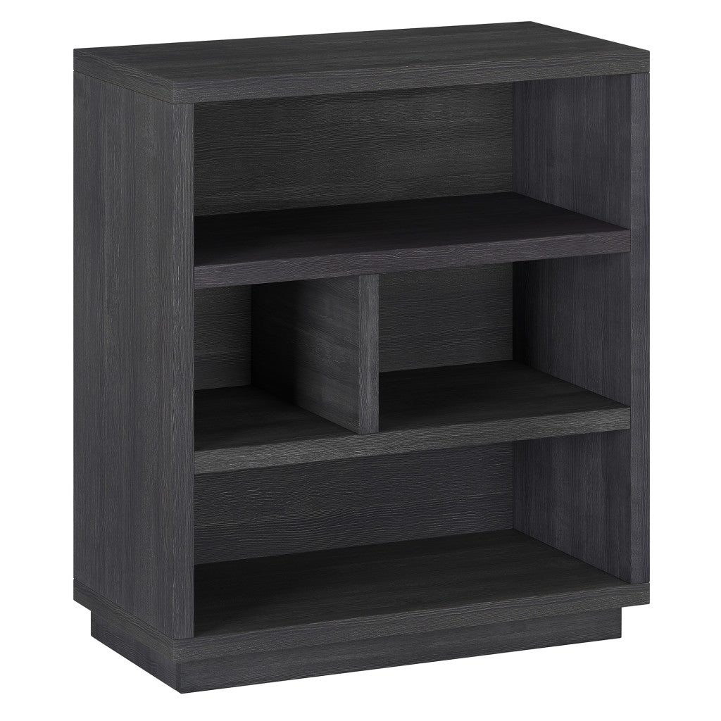 32" Gray Four Tier Standard Bookcase