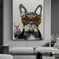 Black and White Fabric Dog Wall Decor