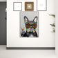 Black and White Fabric Dog Wall Decor