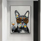 Black and White Fabric Dog Wall Decor