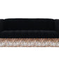 72" Black Velvet Sofa